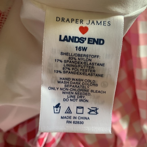 LANDSEND x Draper James Women’s Plus Size 15” Swim Skirt With Attached Panty - Picture 6 of 6